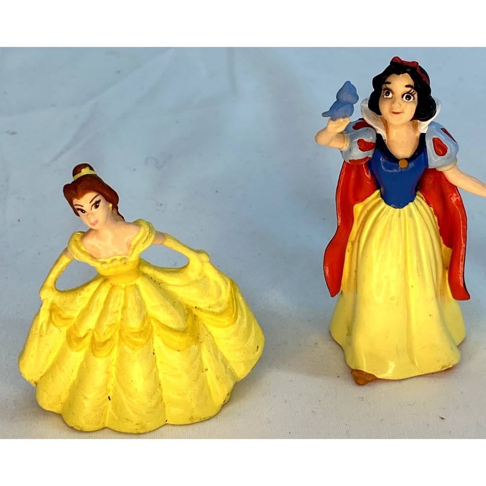 Applause Vtg Disney Snow White and Belle PVC Figures Toy Cake Topper
